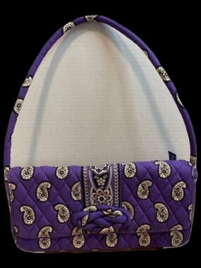 NEW Vera Bradley Purple Quilted Paisley Flap Shoulder Bag